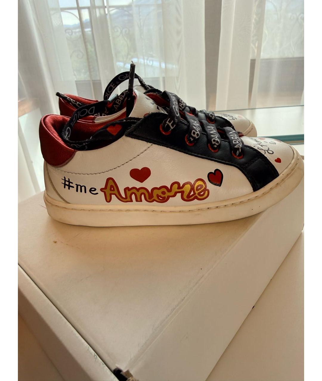 DOLCE & GABBANA KIDS Мульти кожаные кеды, фото 8