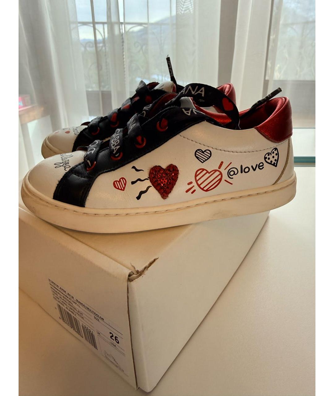 DOLCE & GABBANA KIDS Мульти кожаные кеды, фото 6