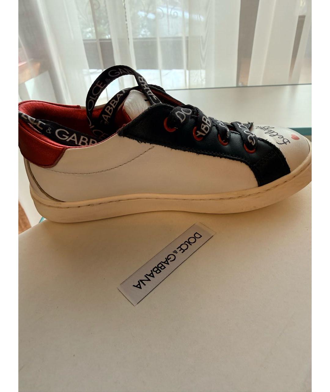 DOLCE & GABBANA KIDS Мульти кожаные кеды, фото 7