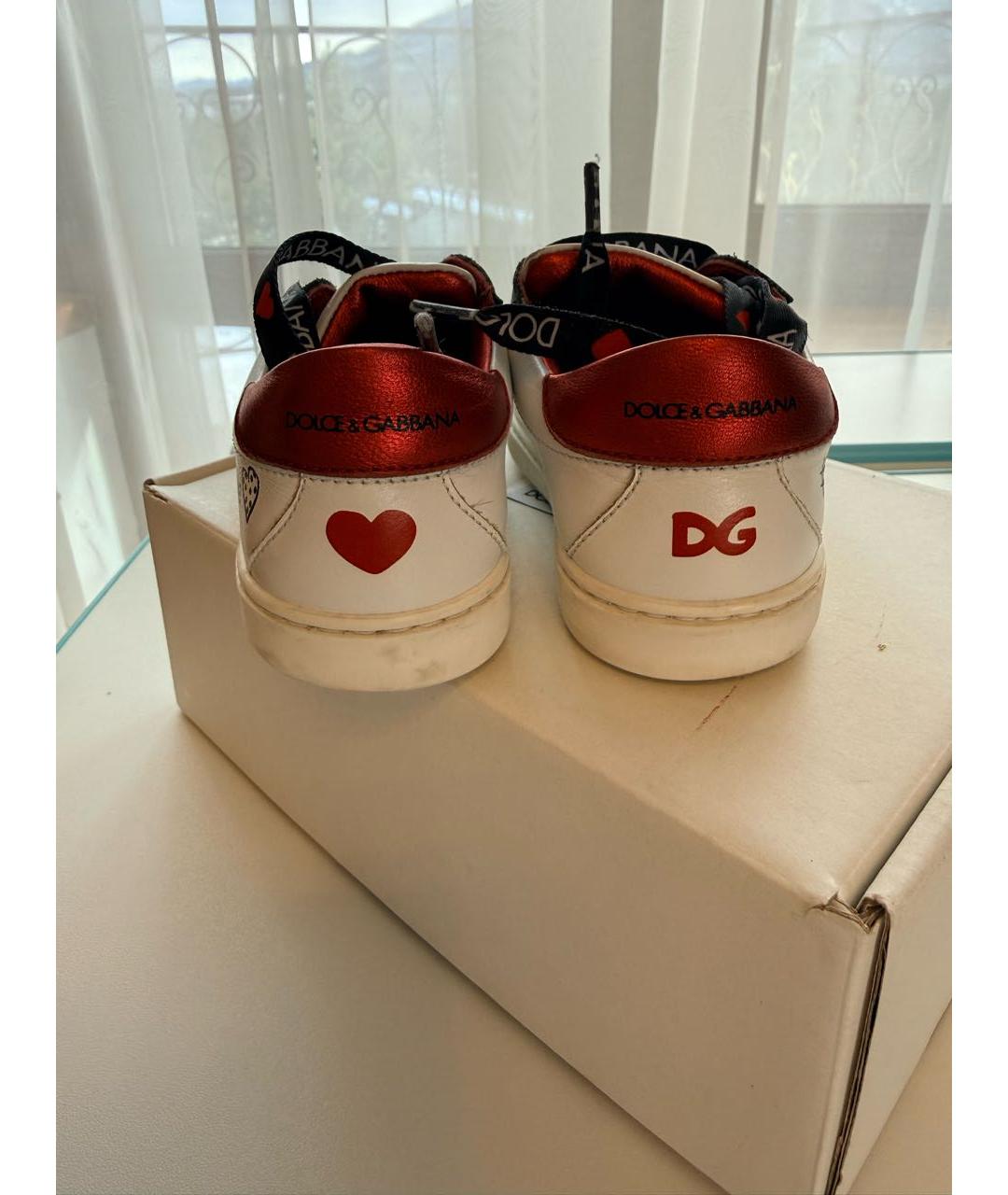 DOLCE & GABBANA KIDS Мульти кожаные кеды, фото 4