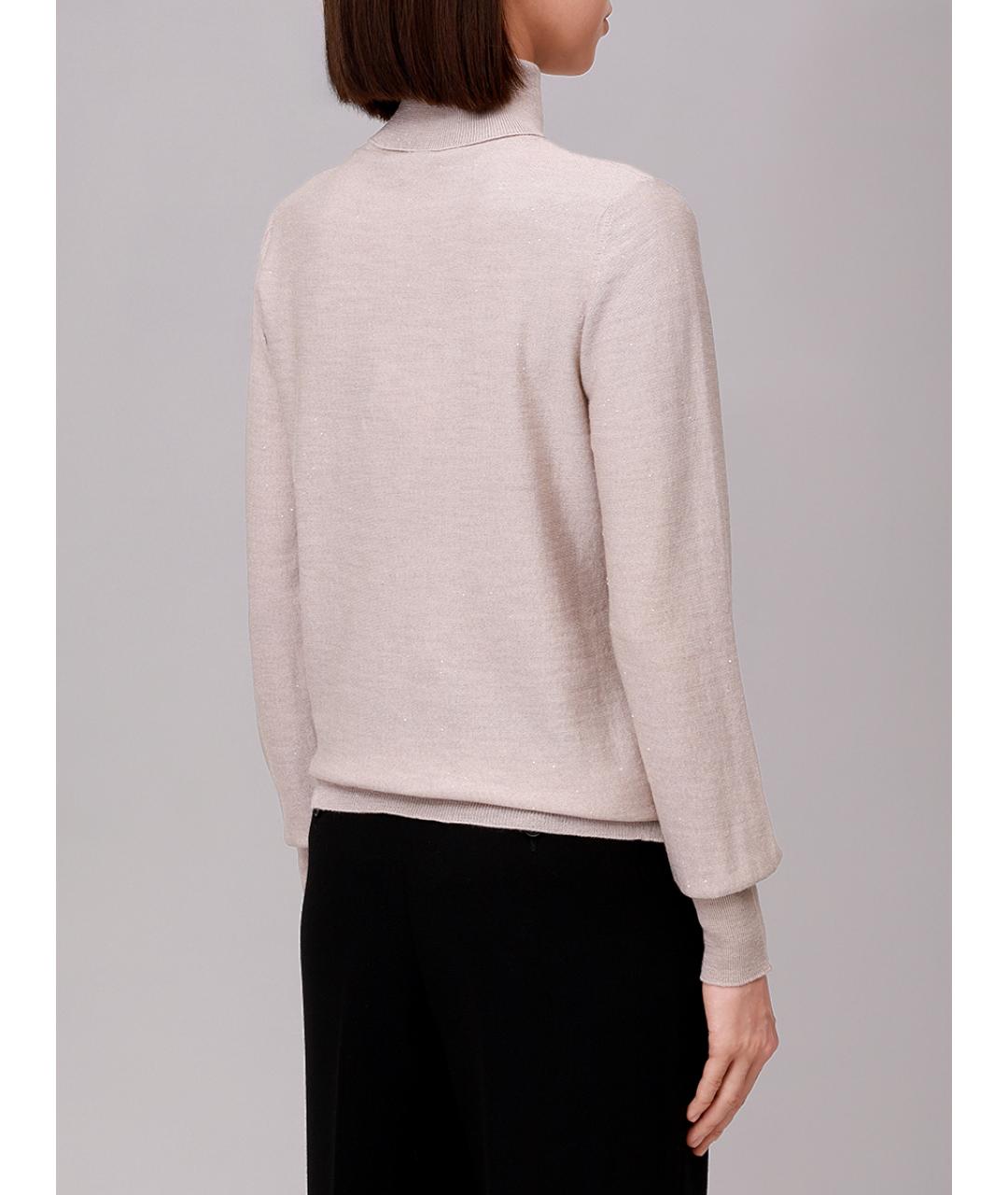 PANICALE Бежевая шерстяная водолазка, фото 3