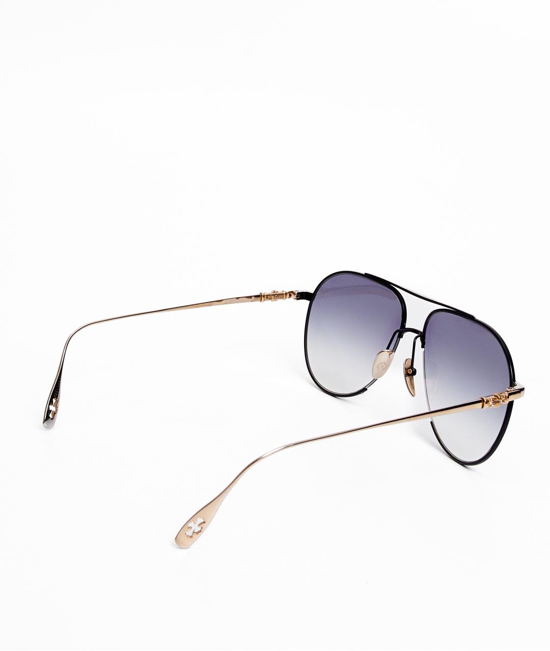 CHROME HEARTS Темно-синие металлические солнцезащитные очки, фото 2