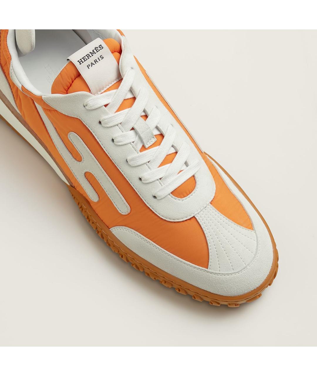 HERMES Оранжевое низкие кроссовки / кеды, фото 6
