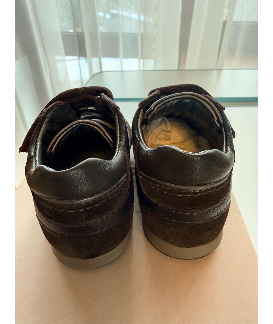 HOGAN KIDS Коричневые кожаные ботинки, фото 4