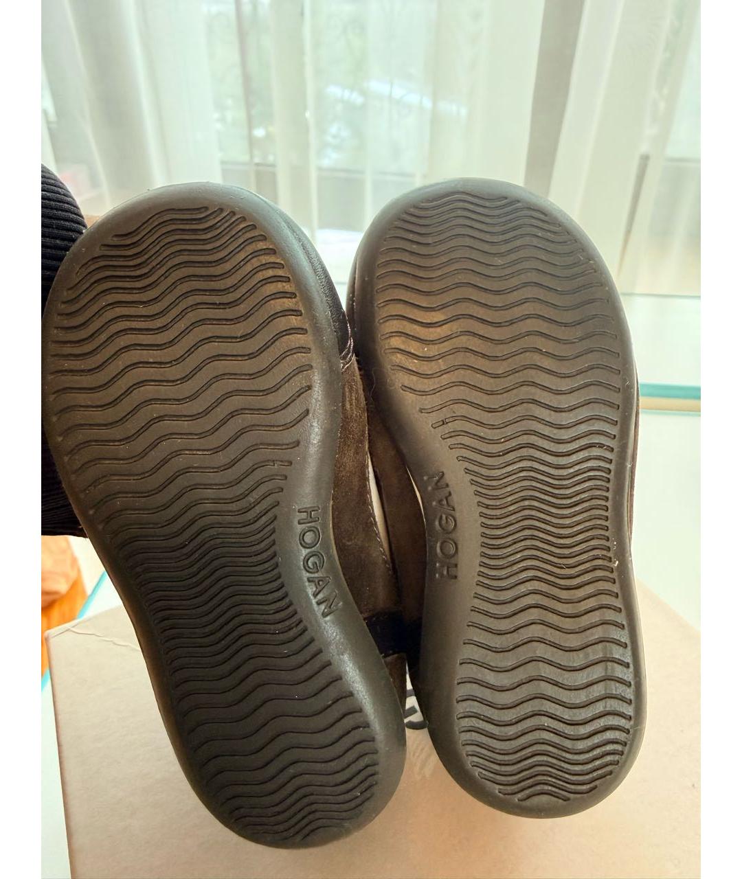 HOGAN KIDS Коричневые кожаные ботинки, фото 6