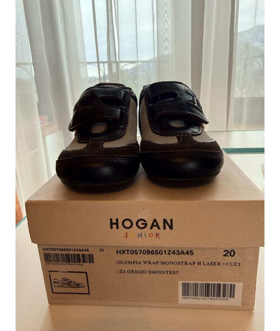 HOGAN KIDS Коричневые кожаные ботинки, фото 7