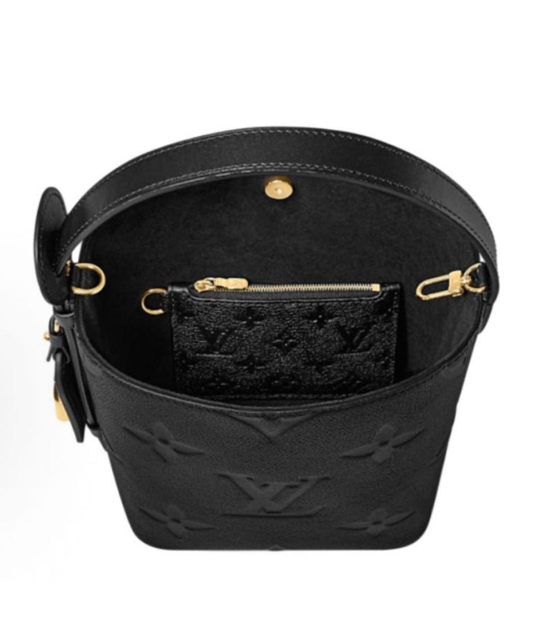 LOUIS VUITTON Черная кожаная сумка с короткими ручками, фото 4