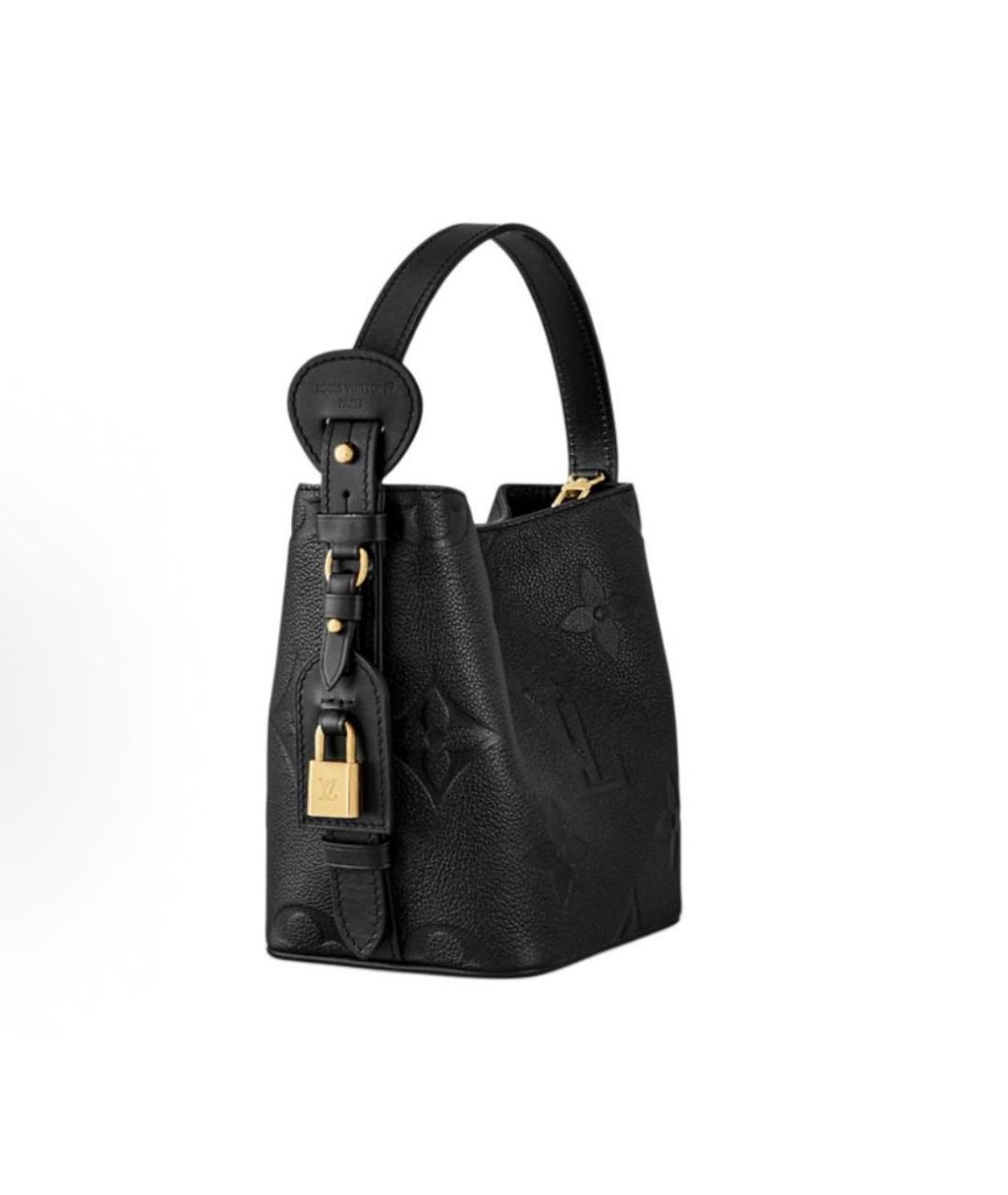 LOUIS VUITTON Черная кожаная сумка с короткими ручками, фото 2