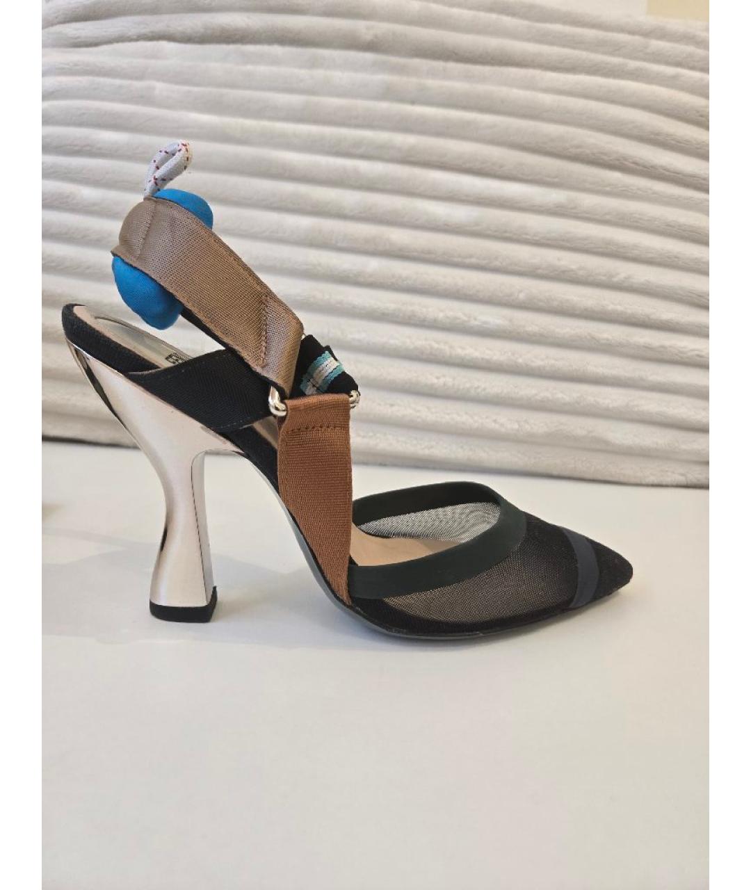 FENDI Мульти кожаные туфли, фото 5