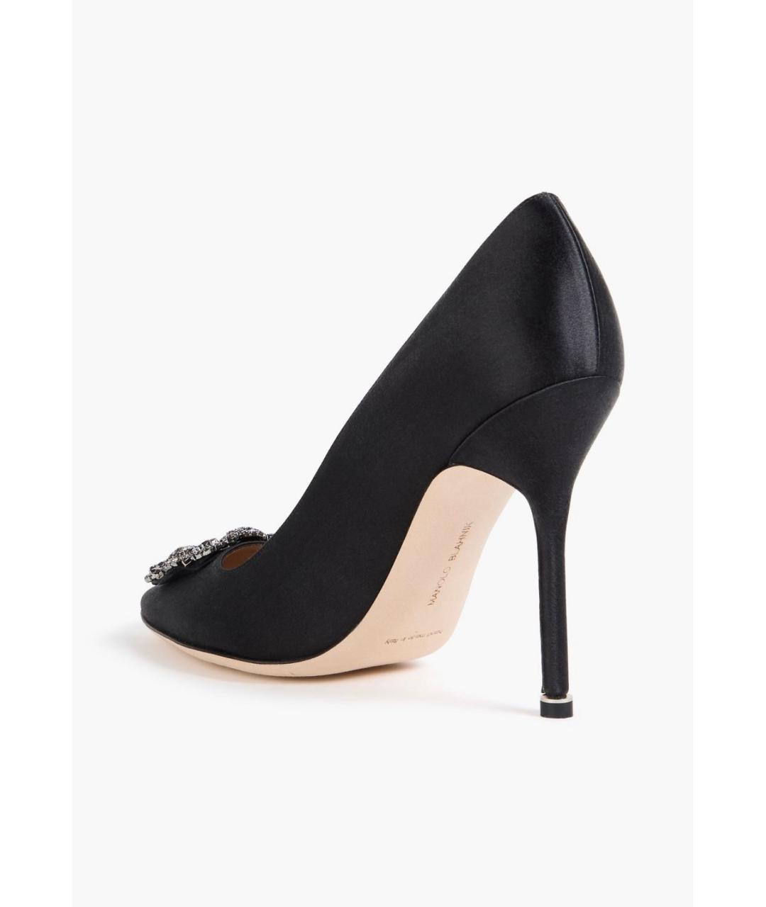 MANOLO BLAHNIK Черные текстильные туфли, фото 3