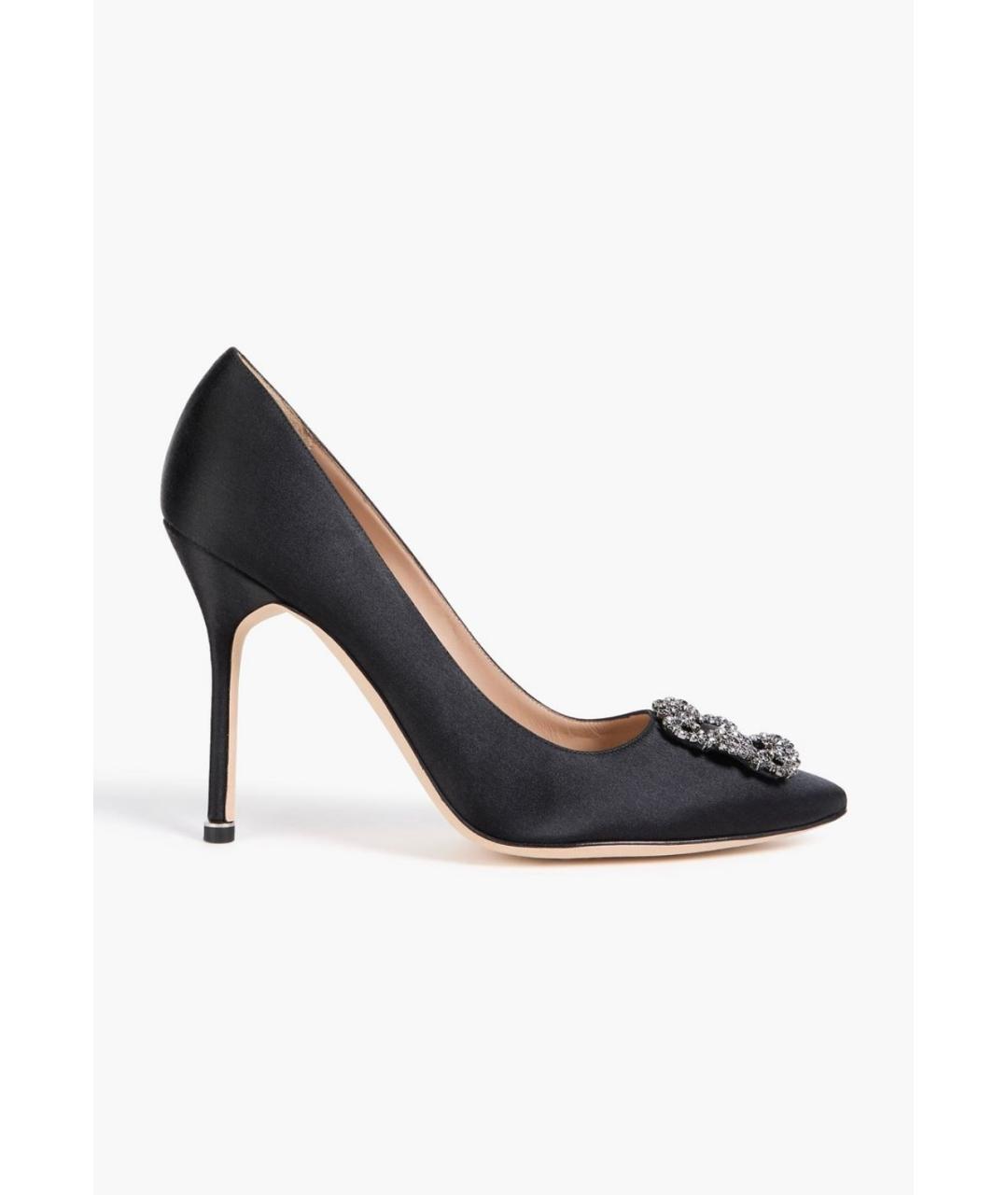 MANOLO BLAHNIK Черные текстильные туфли, фото 5