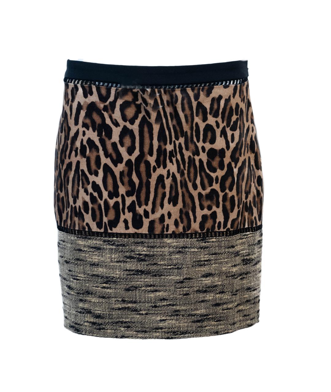 ALBERTA FERRETTI Коричневая юбка мини, фото 1