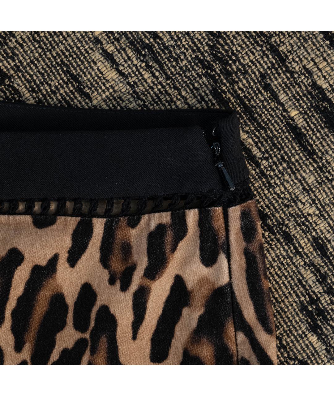 ALBERTA FERRETTI Коричневая юбка мини, фото 4