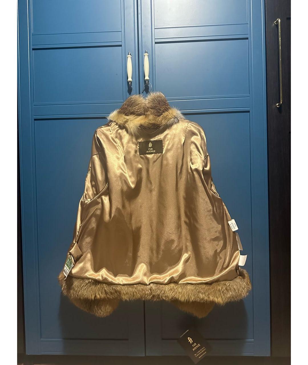 SAGA Оранжевая меховая шуба, фото 3