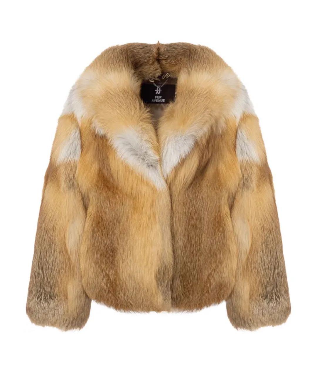 SAGA Оранжевая меховая шуба, фото 6