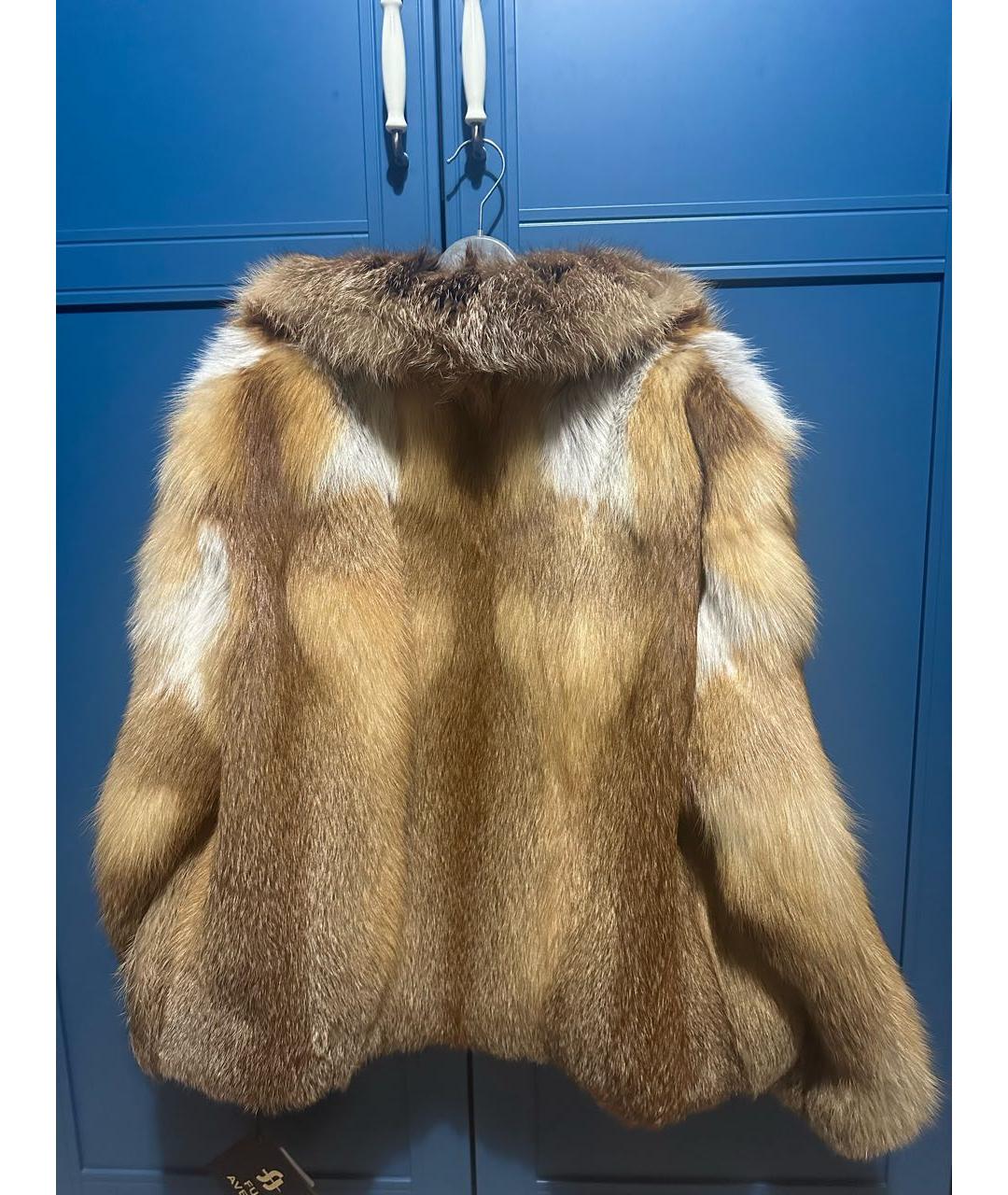 SAGA Оранжевая меховая шуба, фото 2