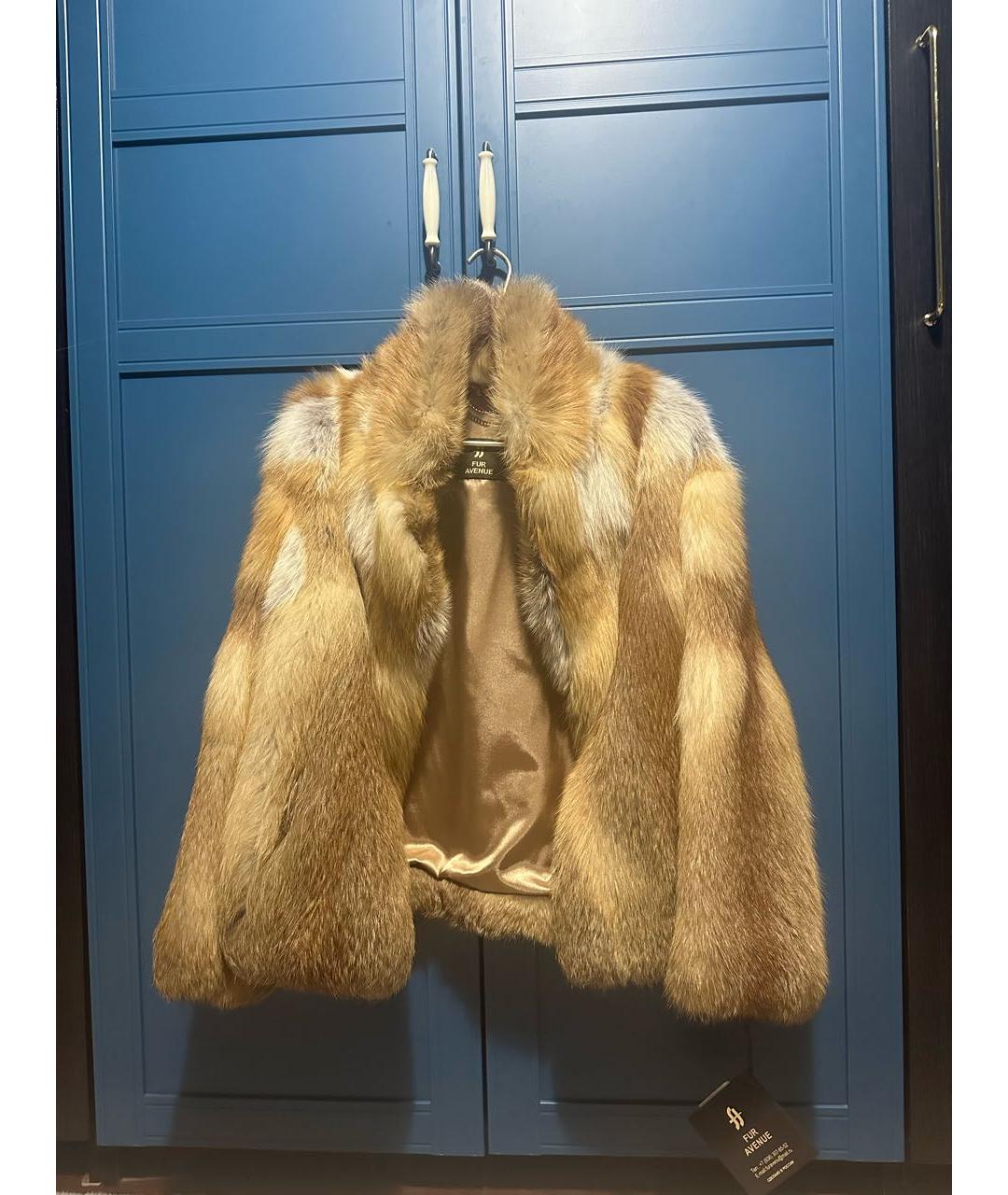 SAGA Оранжевая меховая шуба, фото 5