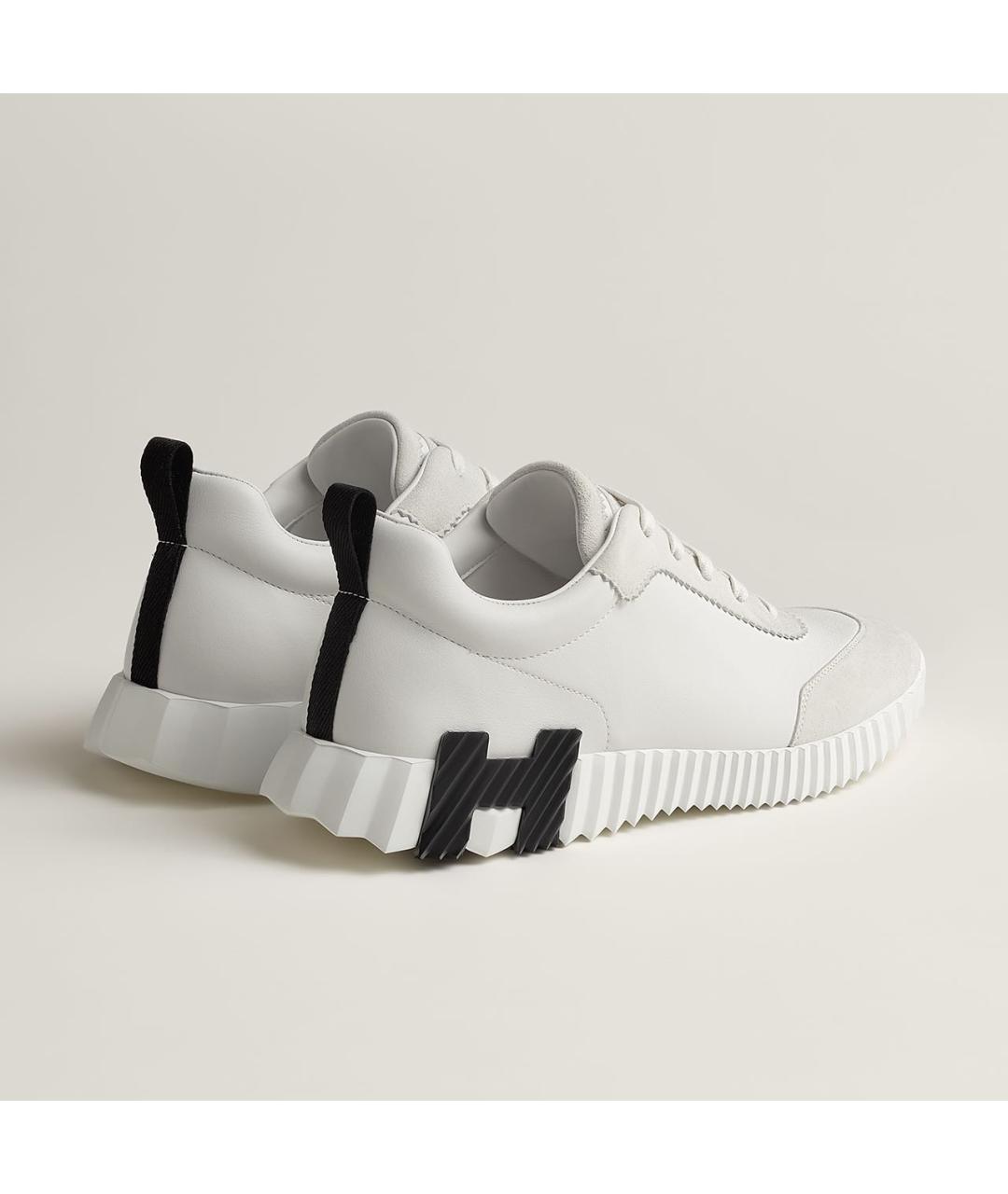 HERMES Белые кожаные низкие кроссовки / кеды, фото 3