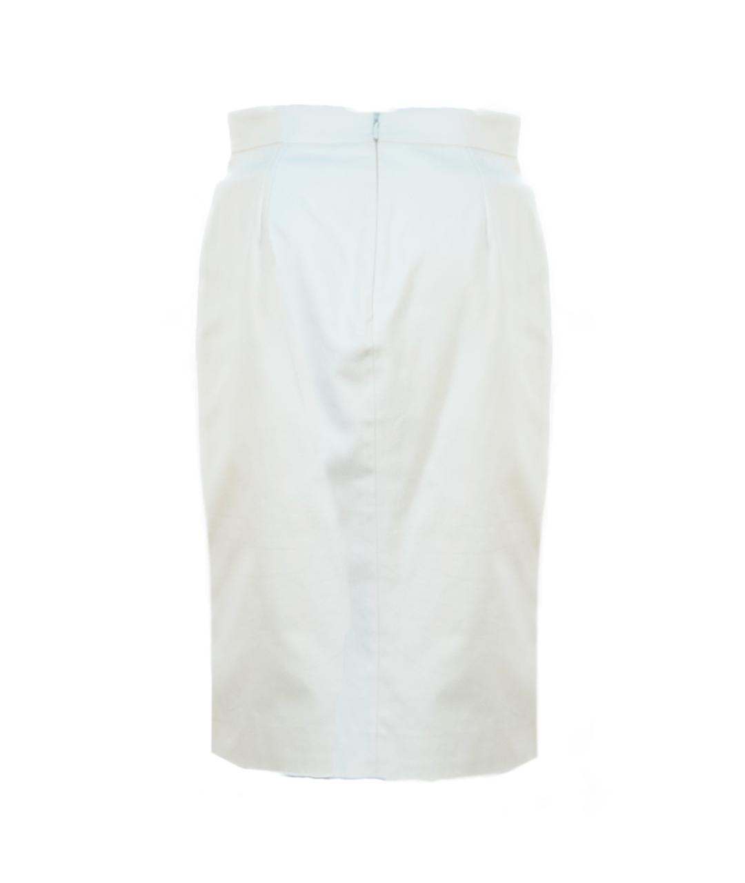 GUCCI Белая хлопковая юбка миди, фото 2