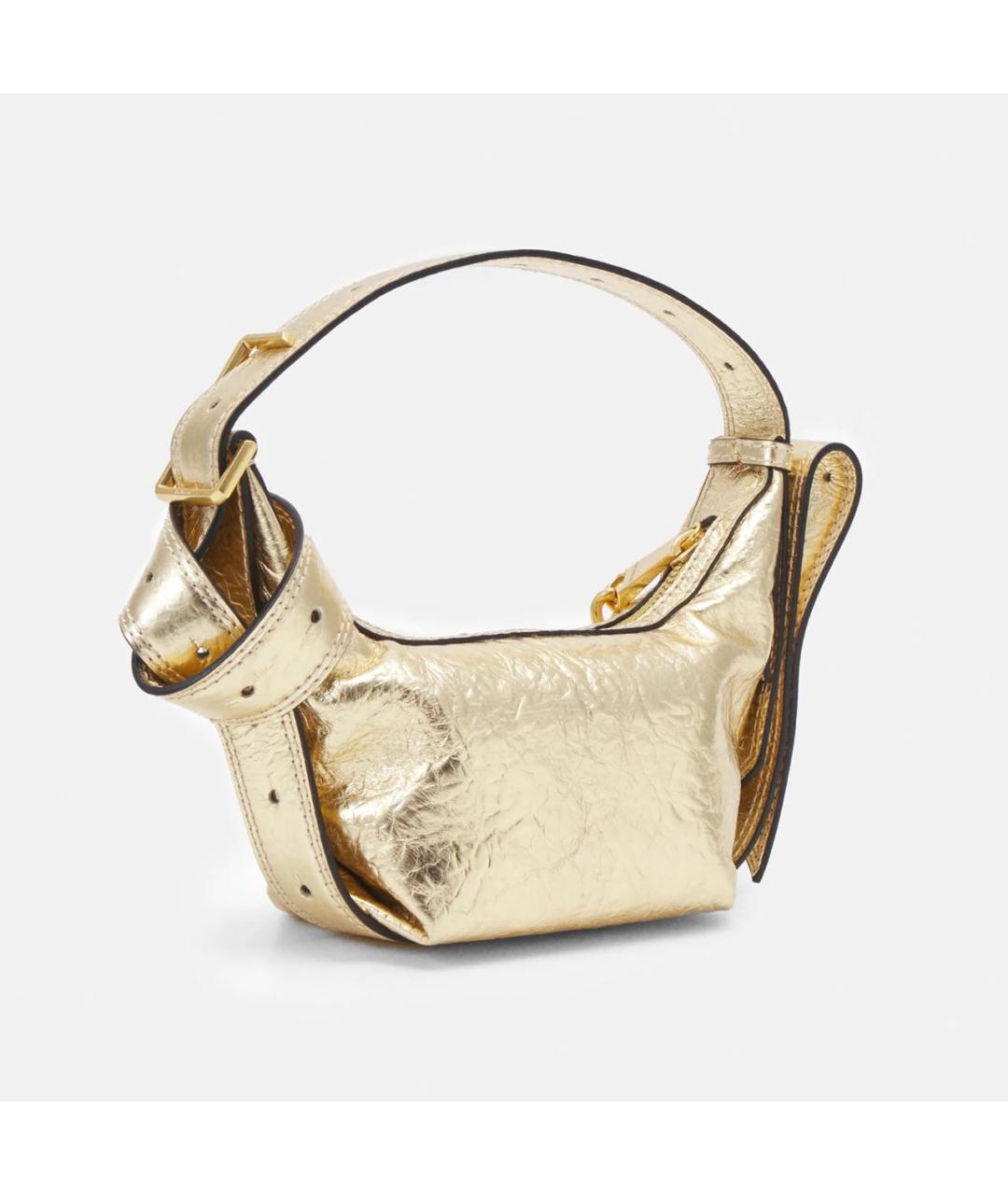 ZADIG & VOLTAIRE Золотая кожаная сумка через плечо, фото 2