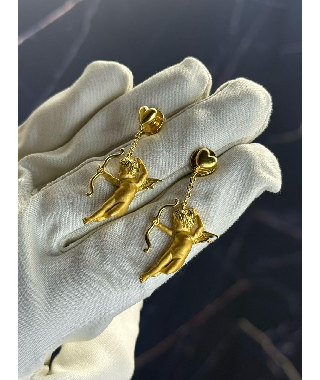 CARRERA Y CARRERA Золотые серьги из желтого золота, фото 8