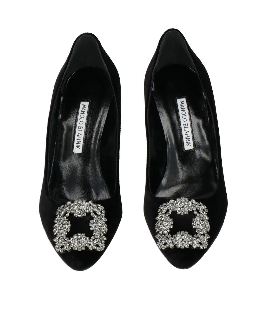 MANOLO BLAHNIK Черные текстильные туфли, фото 3