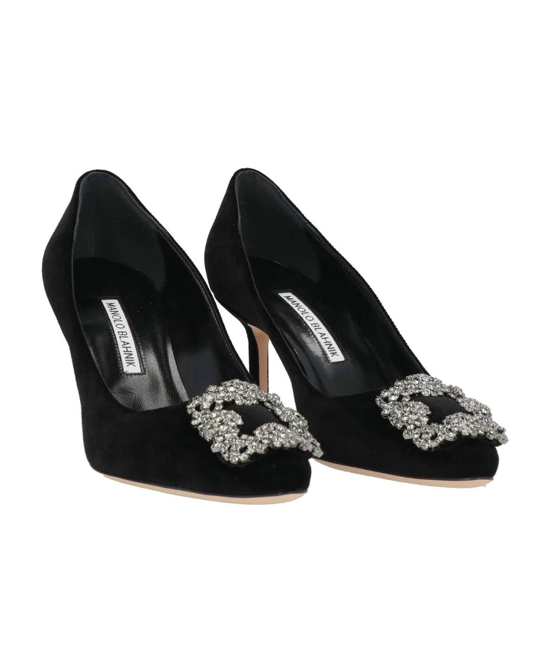 MANOLO BLAHNIK Черные текстильные туфли, фото 2