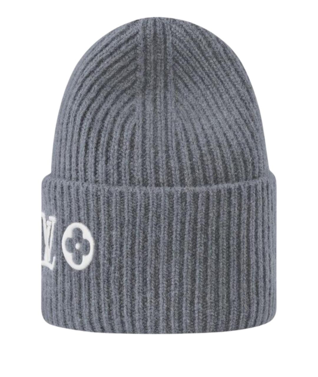 LOUIS VUITTON Серая шерстяная шапка, фото 1