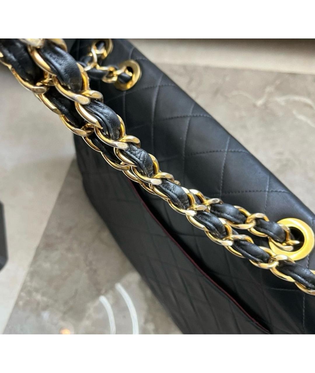 CHANEL Черная кожаная сумка через плечо, фото 6