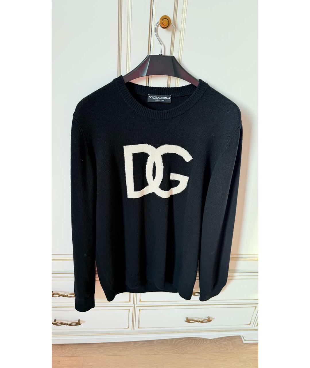 DOLCE&GABBANA Черный шерстяной джемпер / свитер, фото 8