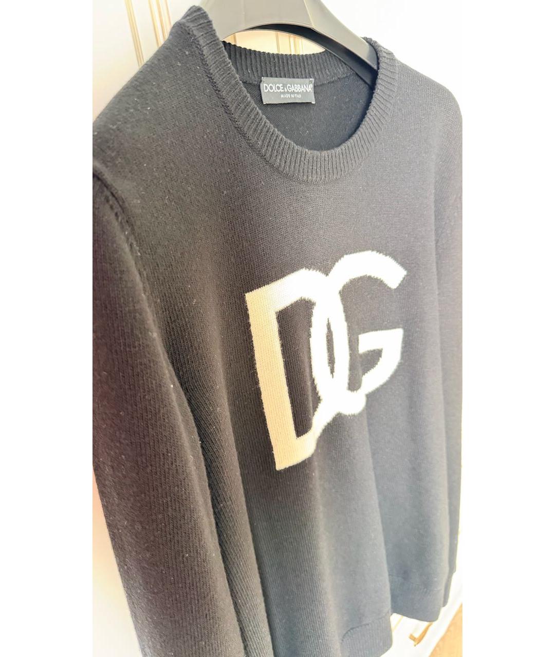 DOLCE&GABBANA Черный шерстяной джемпер / свитер, фото 5