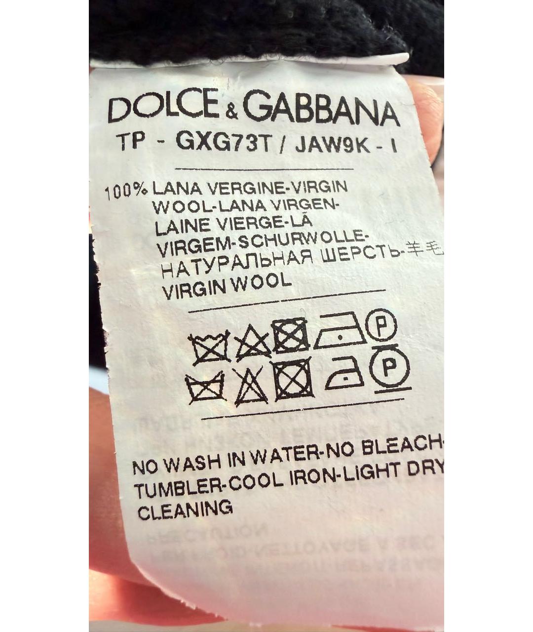 DOLCE&GABBANA Черный шерстяной джемпер / свитер, фото 6