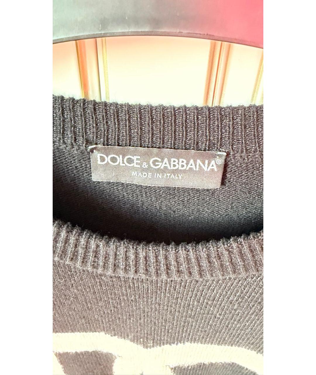 DOLCE&GABBANA Черный шерстяной джемпер / свитер, фото 3