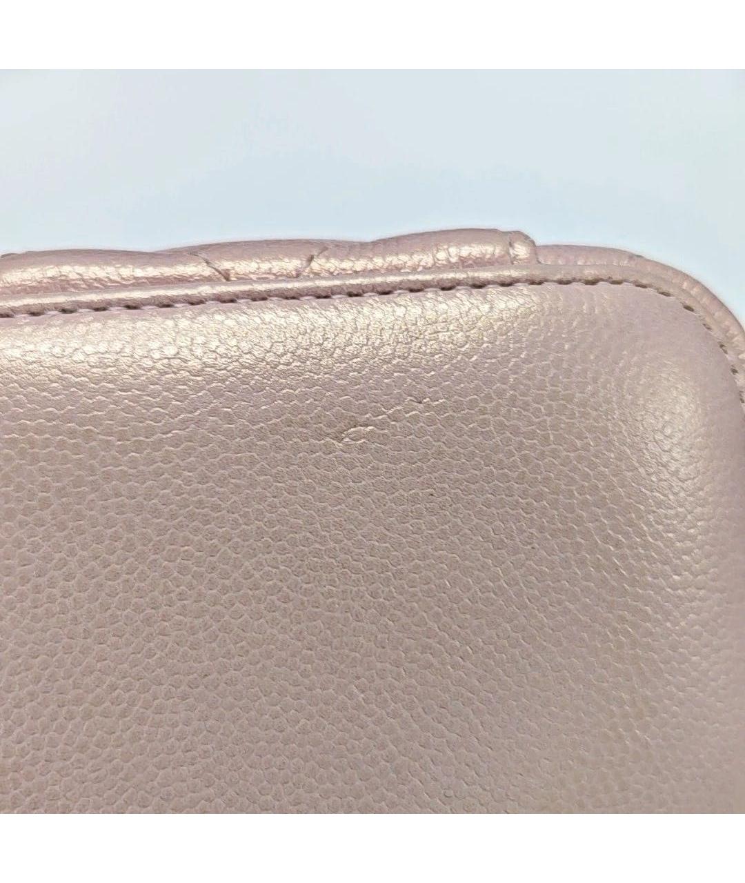 CHANEL Розовая кожаная сумка с короткими ручками, фото 8