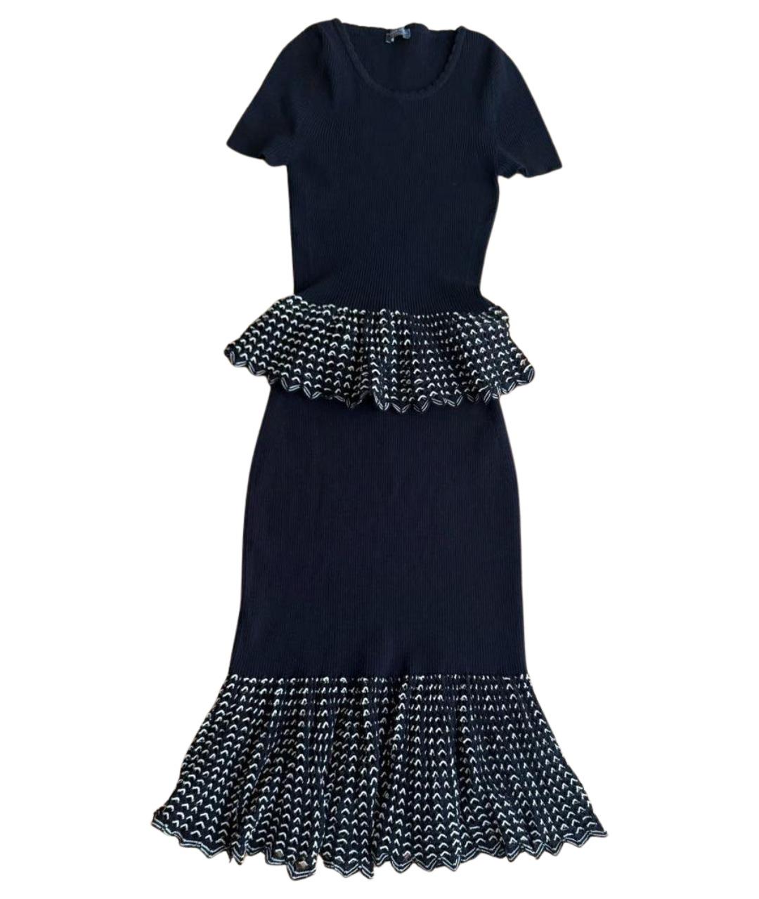 ALEXANDER MCQUEEN Черный хлопковый костюм с юбками, фото 1