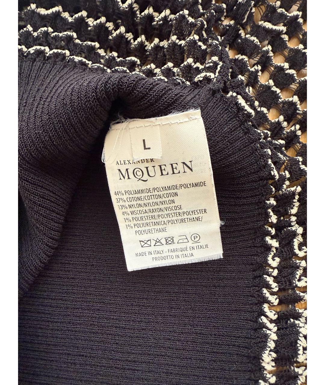ALEXANDER MCQUEEN Черный хлопковый костюм с юбками, фото 5
