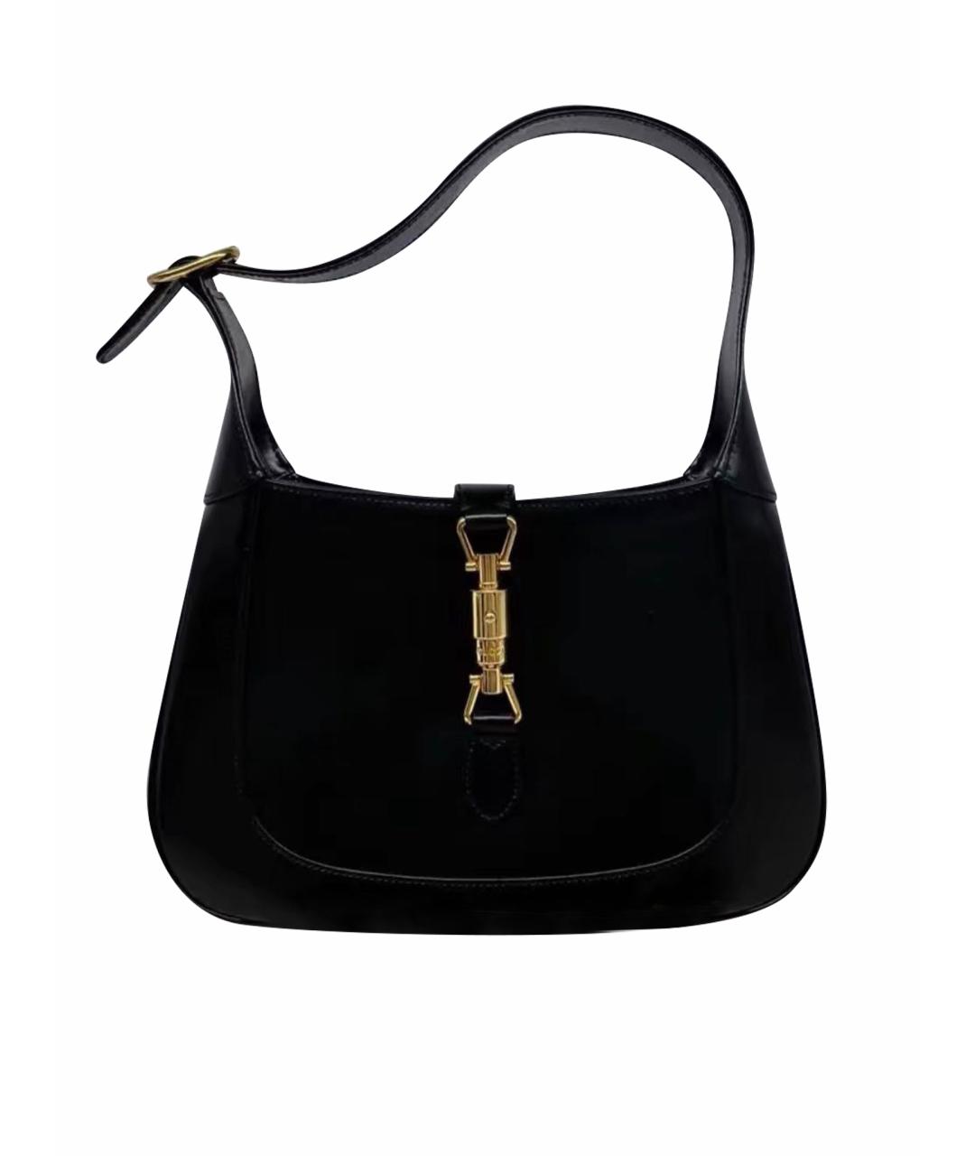 GUCCI Черная кожаная сумка через плечо, фото 1