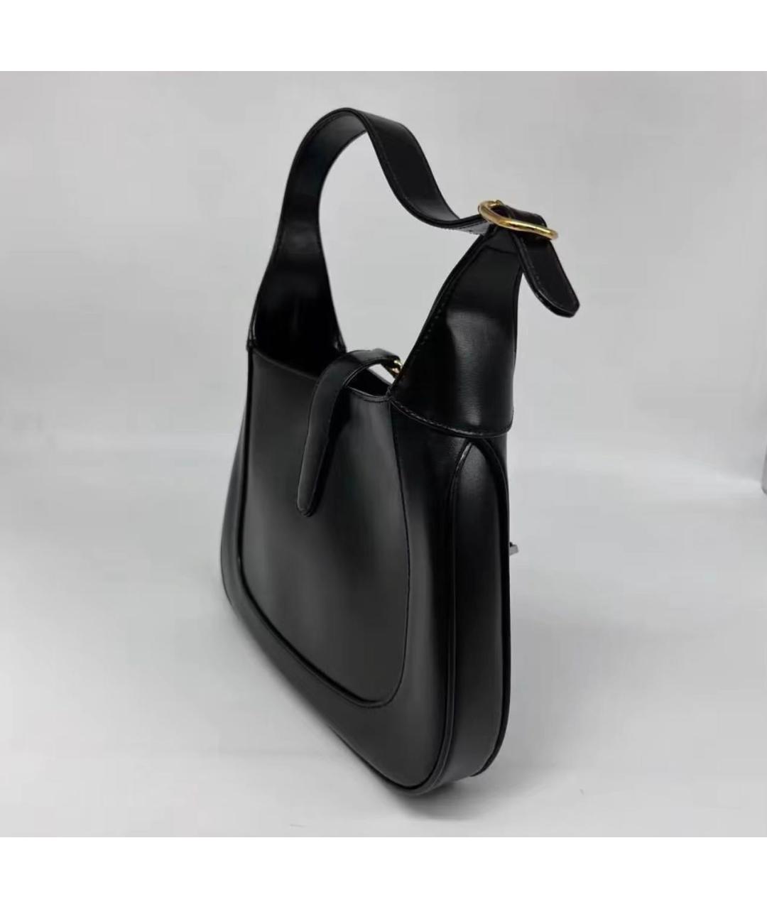 GUCCI Черная кожаная сумка через плечо, фото 4