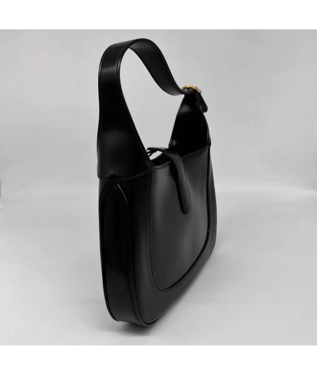 GUCCI Черная кожаная сумка через плечо, фото 5