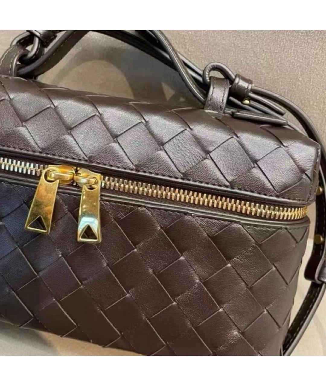 BOTTEGA VENETA Коричневая кожаная сумка через плечо, фото 3