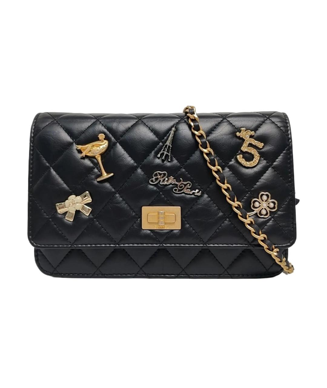 CHANEL Черная кожаная сумка через плечо, фото 1