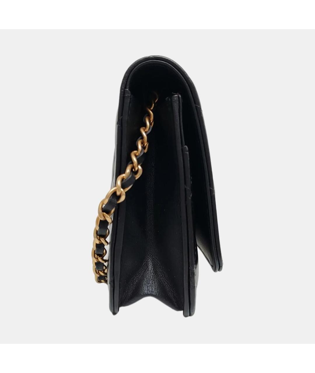 CHANEL Черная кожаная сумка через плечо, фото 3