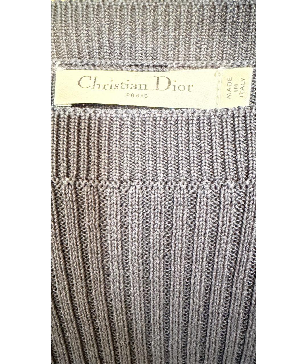 CHRISTIAN DIOR Темно-синий хлопковый джемпер / свитер, фото 3