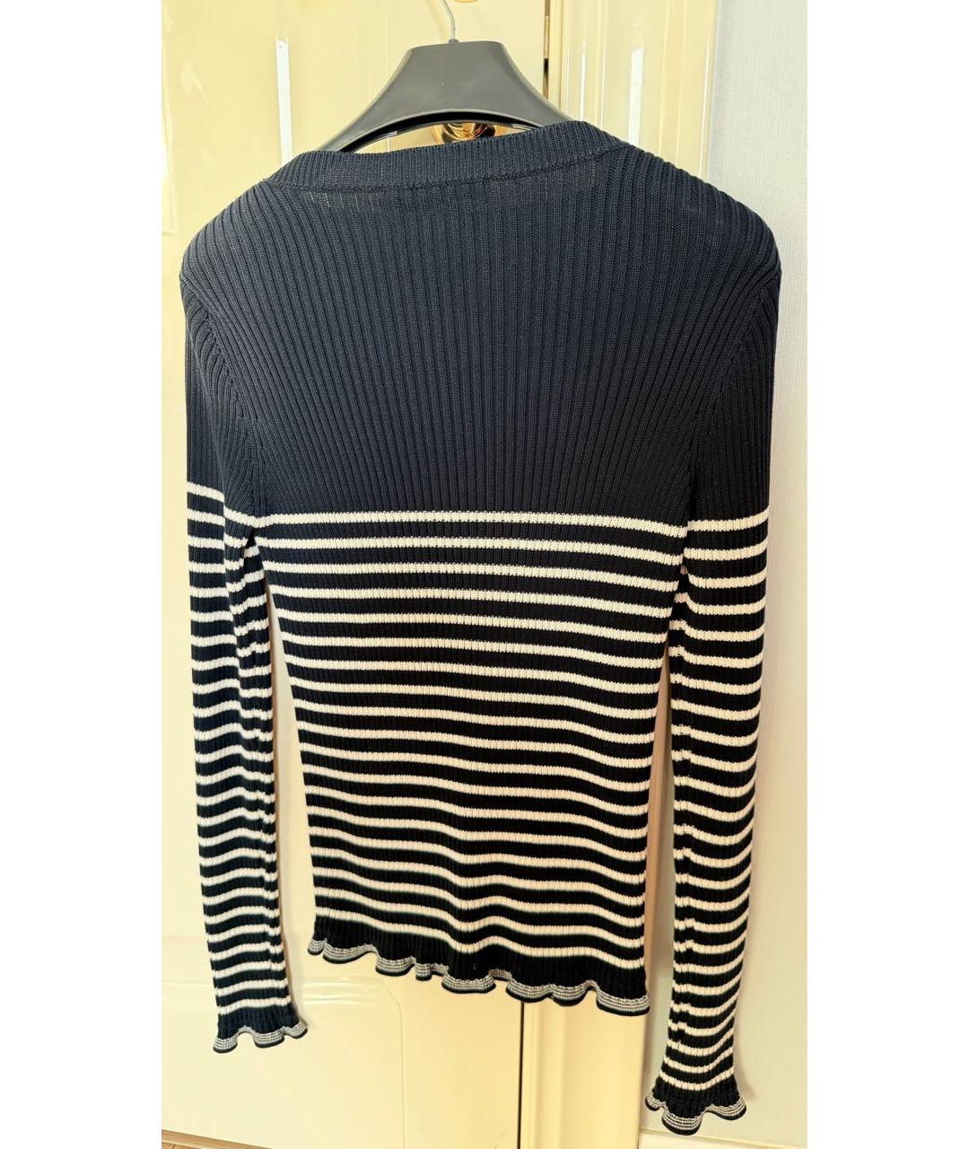 CHRISTIAN DIOR Темно-синий хлопковый джемпер / свитер, фото 2