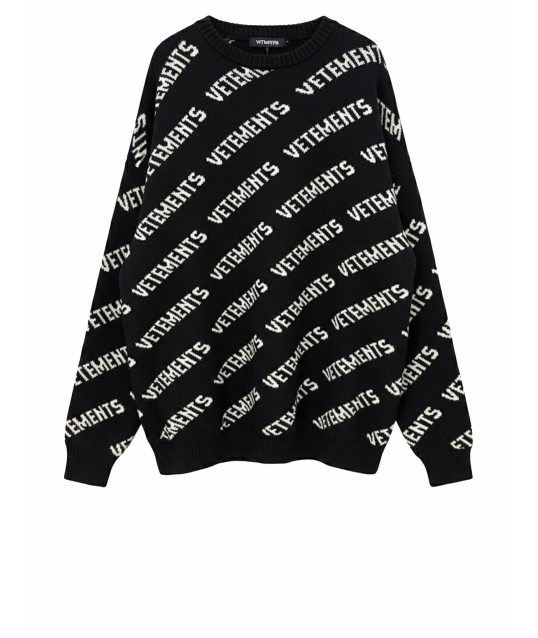 VETEMENTS Черный шерстяной джемпер / свитер, фото 1