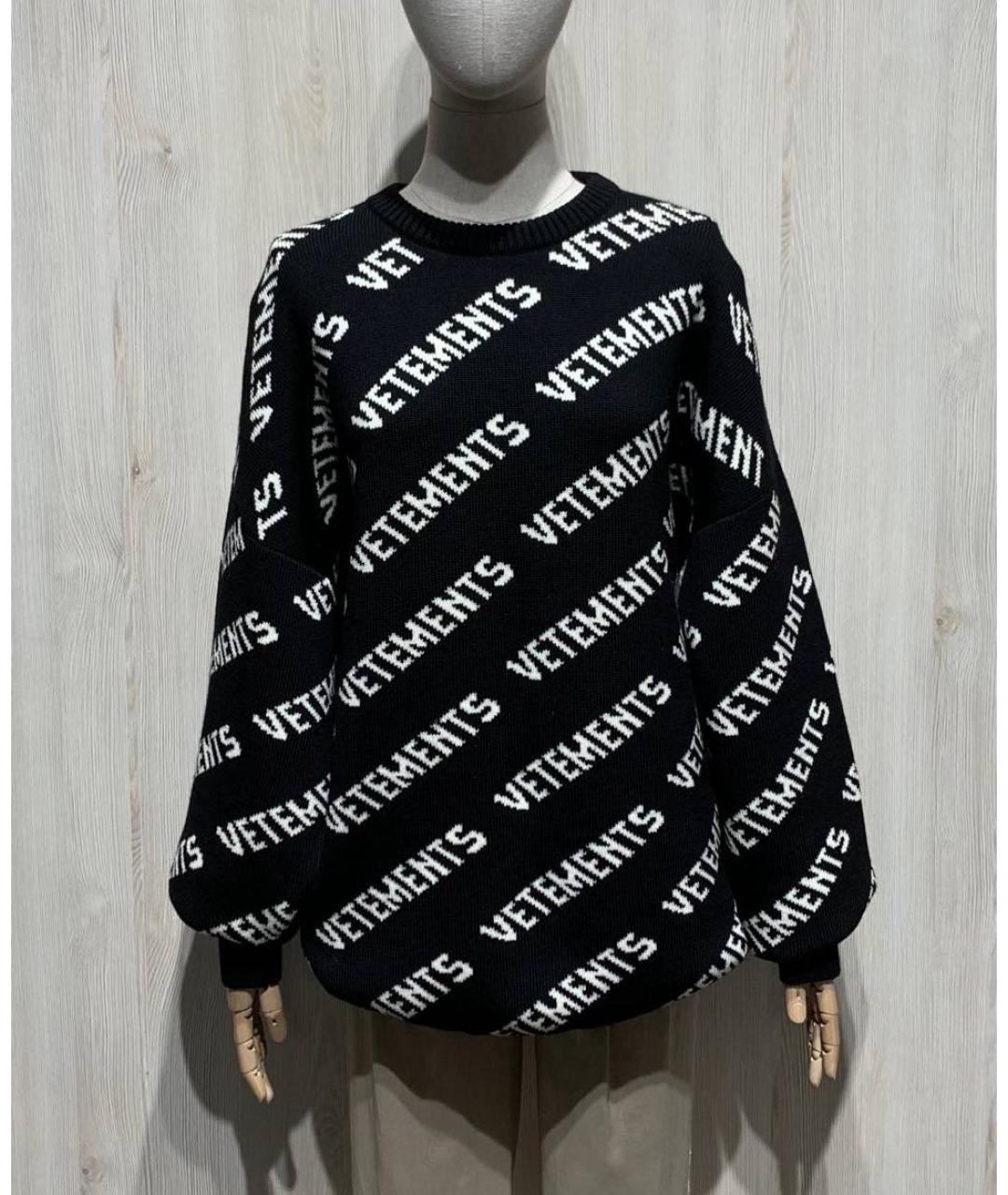 VETEMENTS Черный шерстяной джемпер / свитер, фото 8