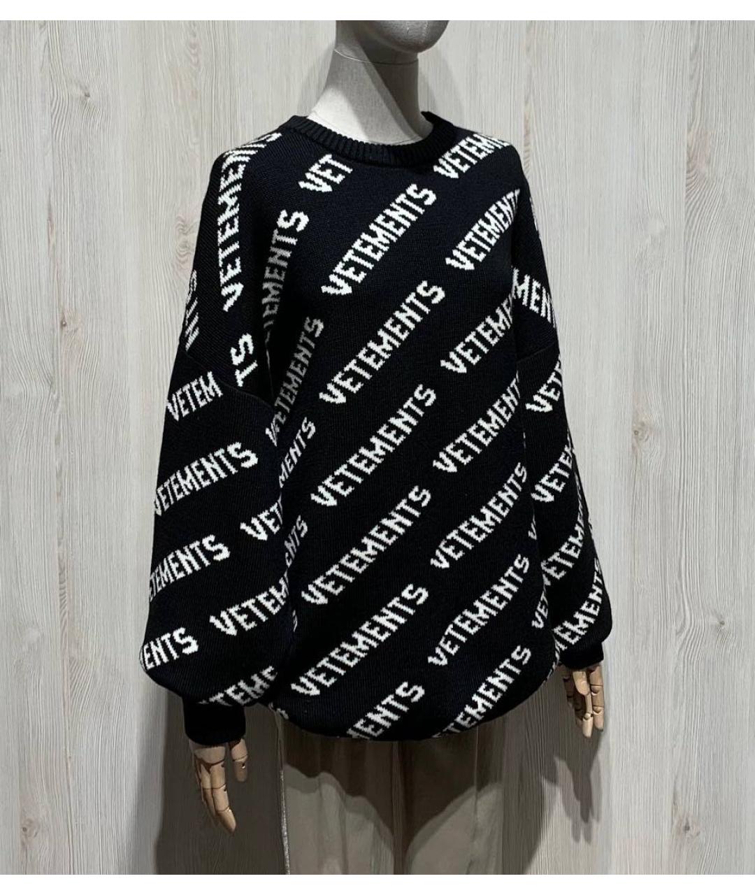 VETEMENTS Черный шерстяной джемпер / свитер, фото 2