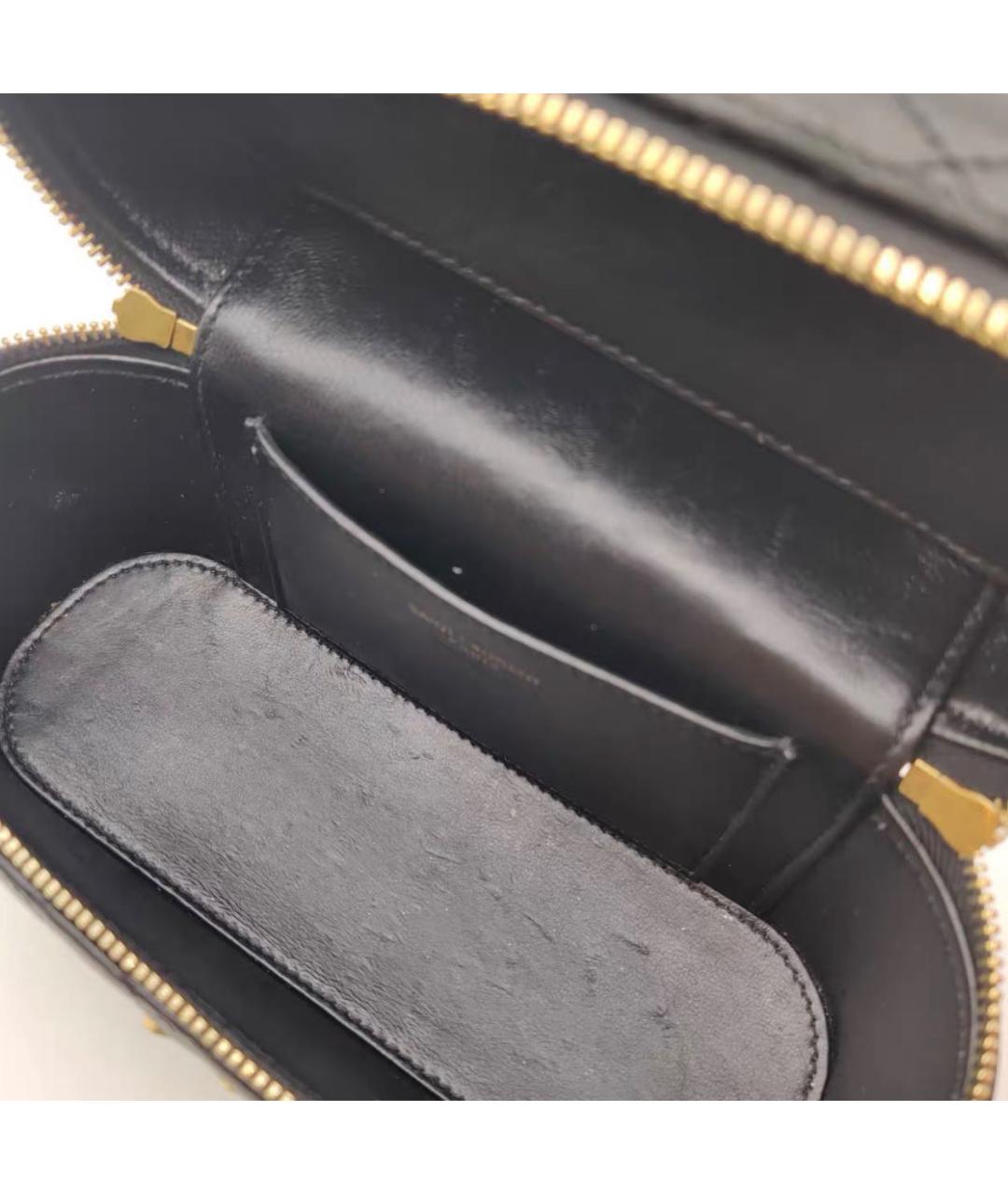 SAINT LAURENT Черная кожаная сумка через плечо, фото 5