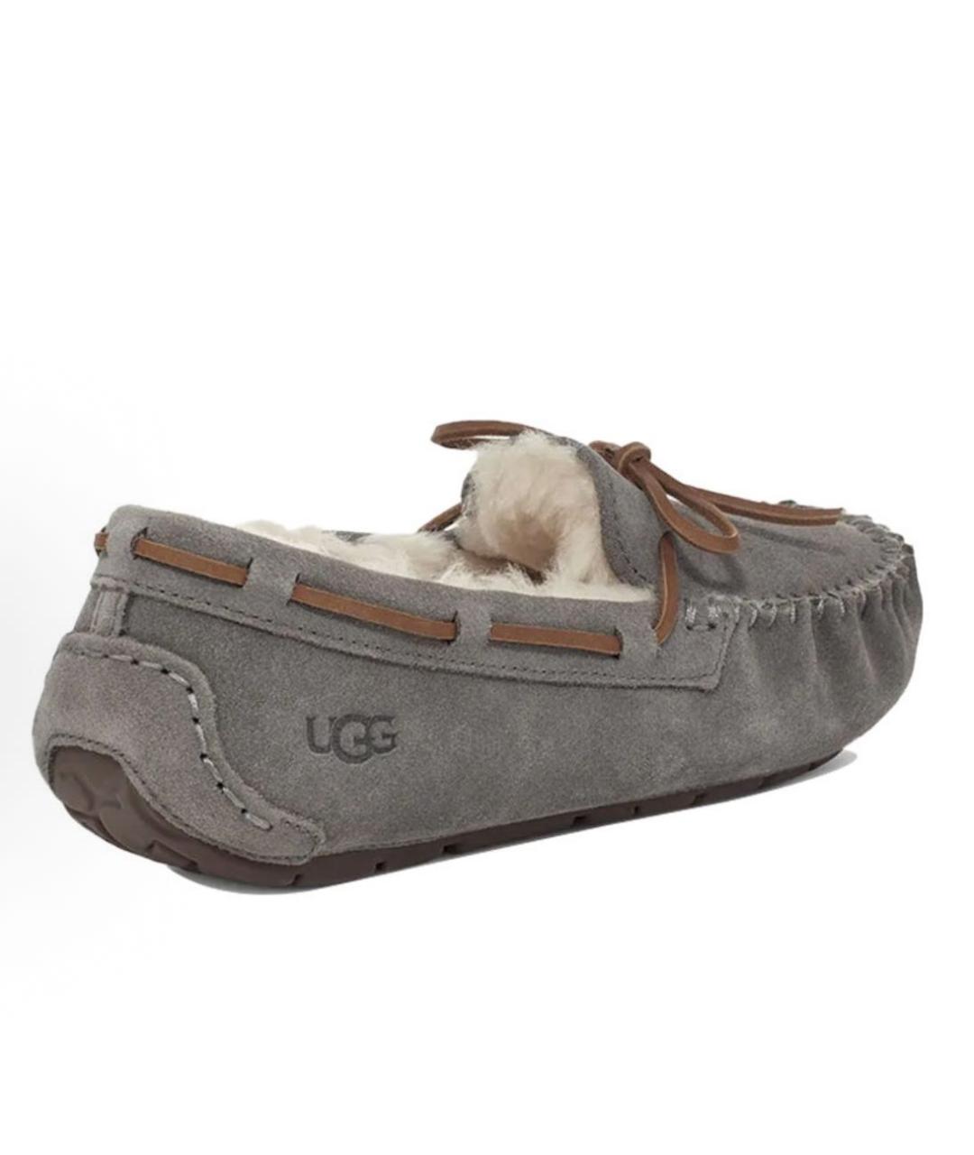 UGG AUSTRALIA Серые замшевые мокасины, фото 3