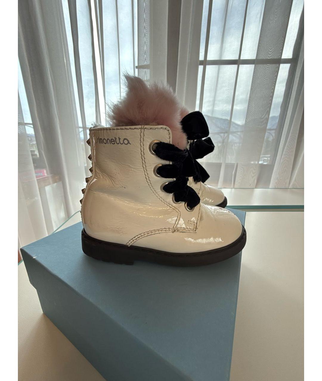 SIMONETTA Белые ботинки из лакированной кожи, фото 9